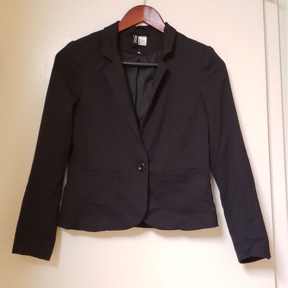 H&M Fitted Black Blazer Jacket
